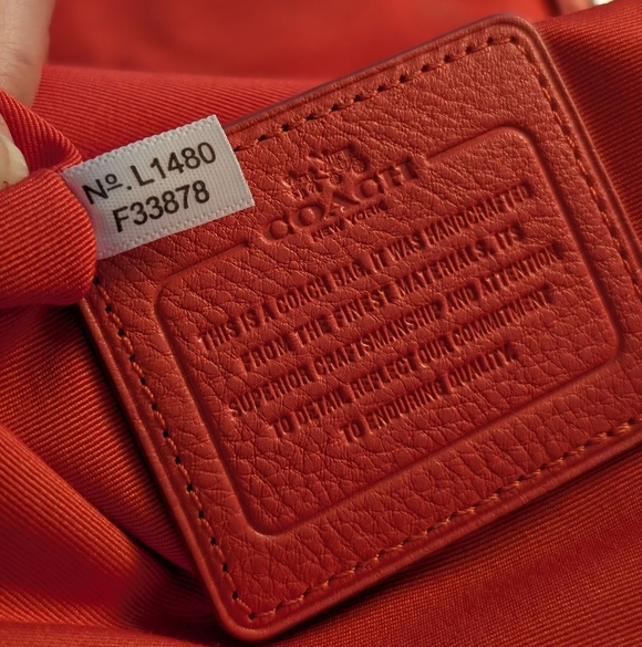 Coach Madison Pebbled Leather Gold Tone Chain Strap Crossbody Purse Cardinal Red - Picture 3 of 15